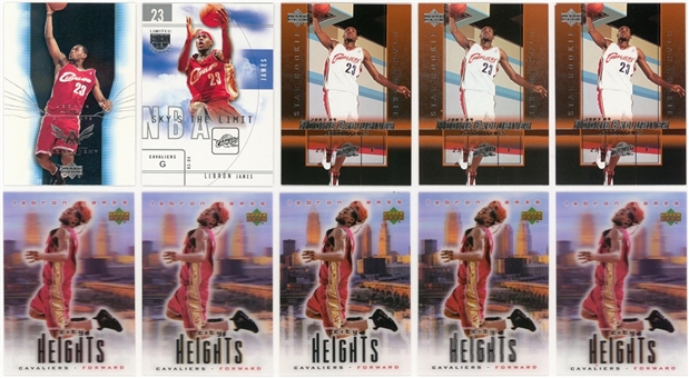 2003-04 Upper Deck and Fleer LeBron James Rookie Cards Collection (10)